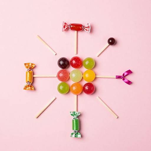 Geometric Candy Flat Lay Artwork