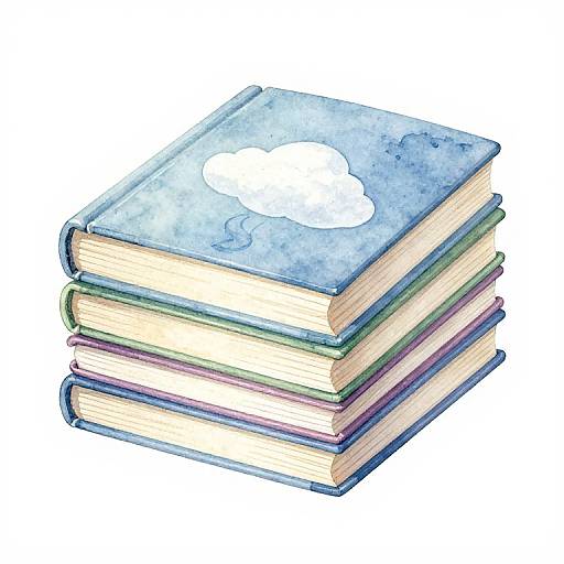 Watercolor Weather-Sealed Books Illustration