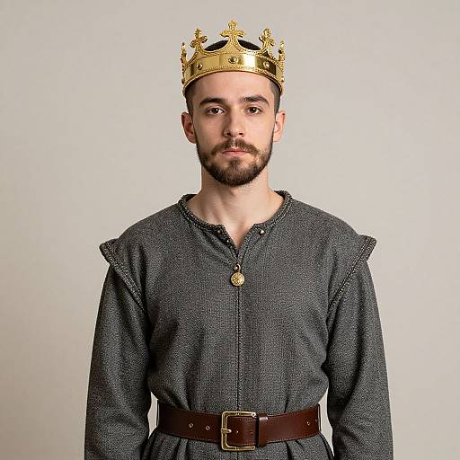 European King in Regal Attire