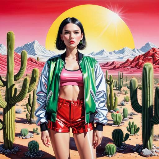 Surreal Girl in a Colorful Landscape