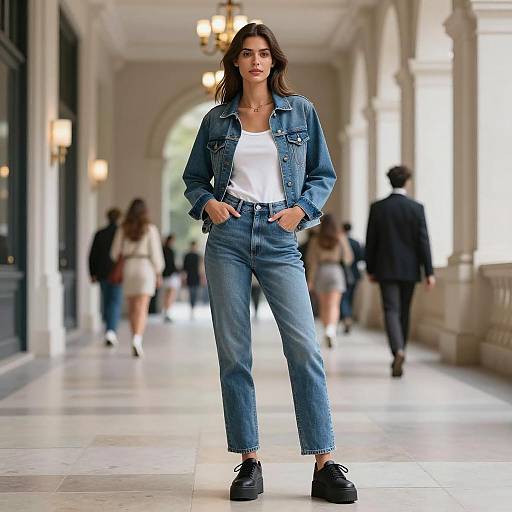 Elegant Woman in Modern Fashion Setting