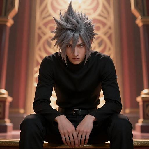 Intriguing CGI Character in Ornate Setting