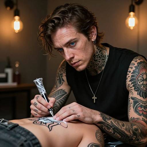 Enigmatic Tattoo Artist Portrait