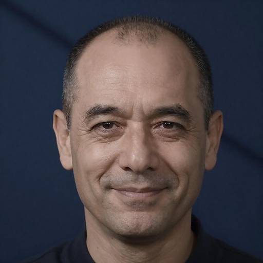 Close-Up Portrait of a Middle-Aged Man