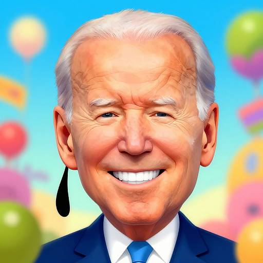 Playful Joe Biden Caricature Art