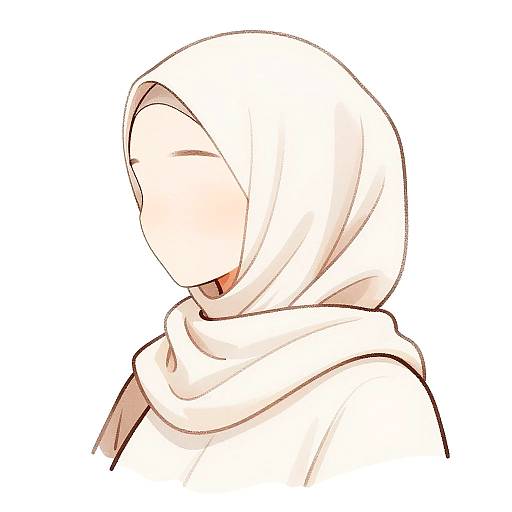 Minimalist Artistic Hijab Illustration