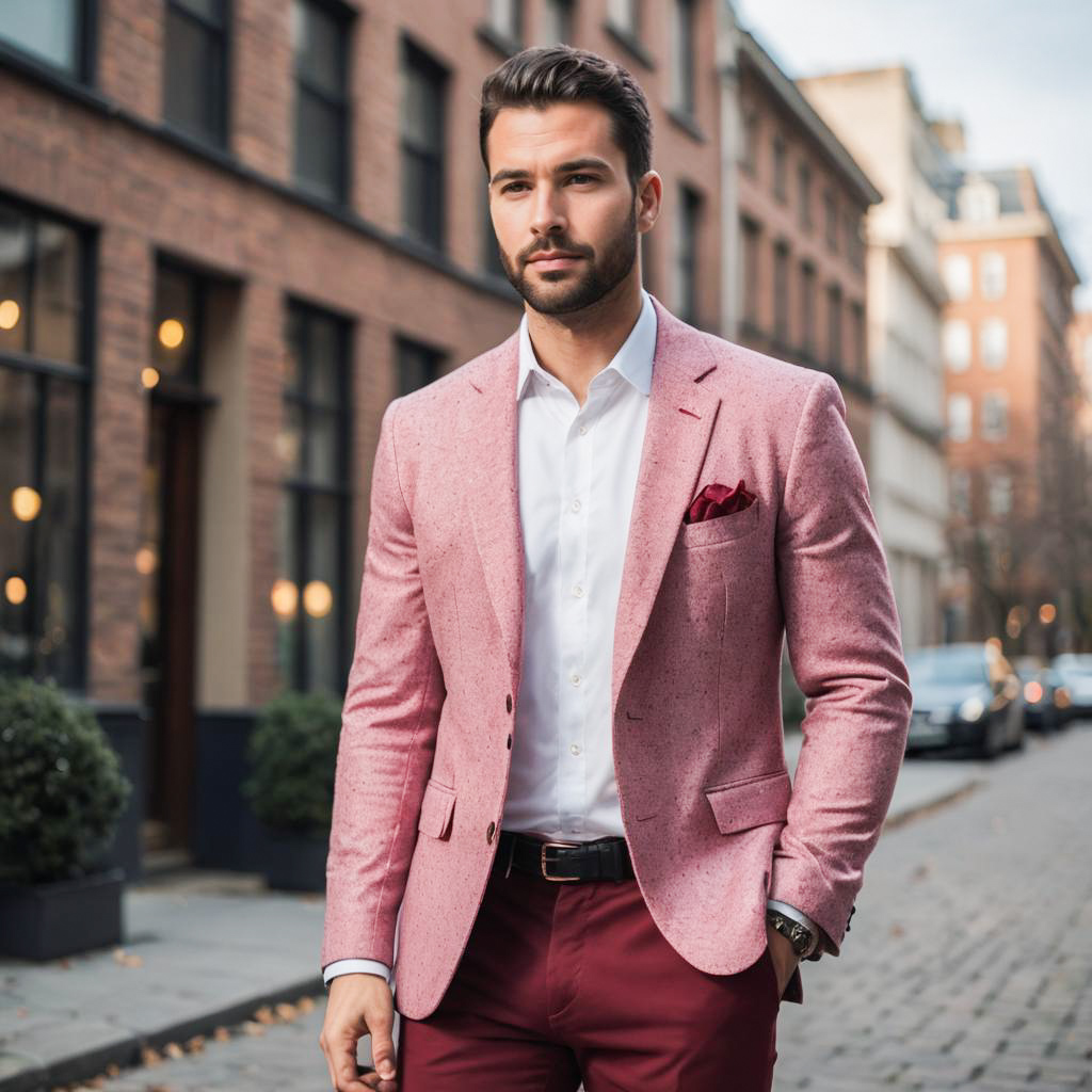 Stylish Man in Valentine's Day Attire