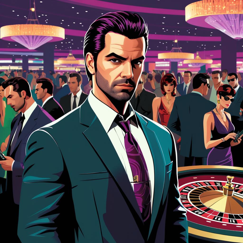 Slick-Haired Con Artist in Casino