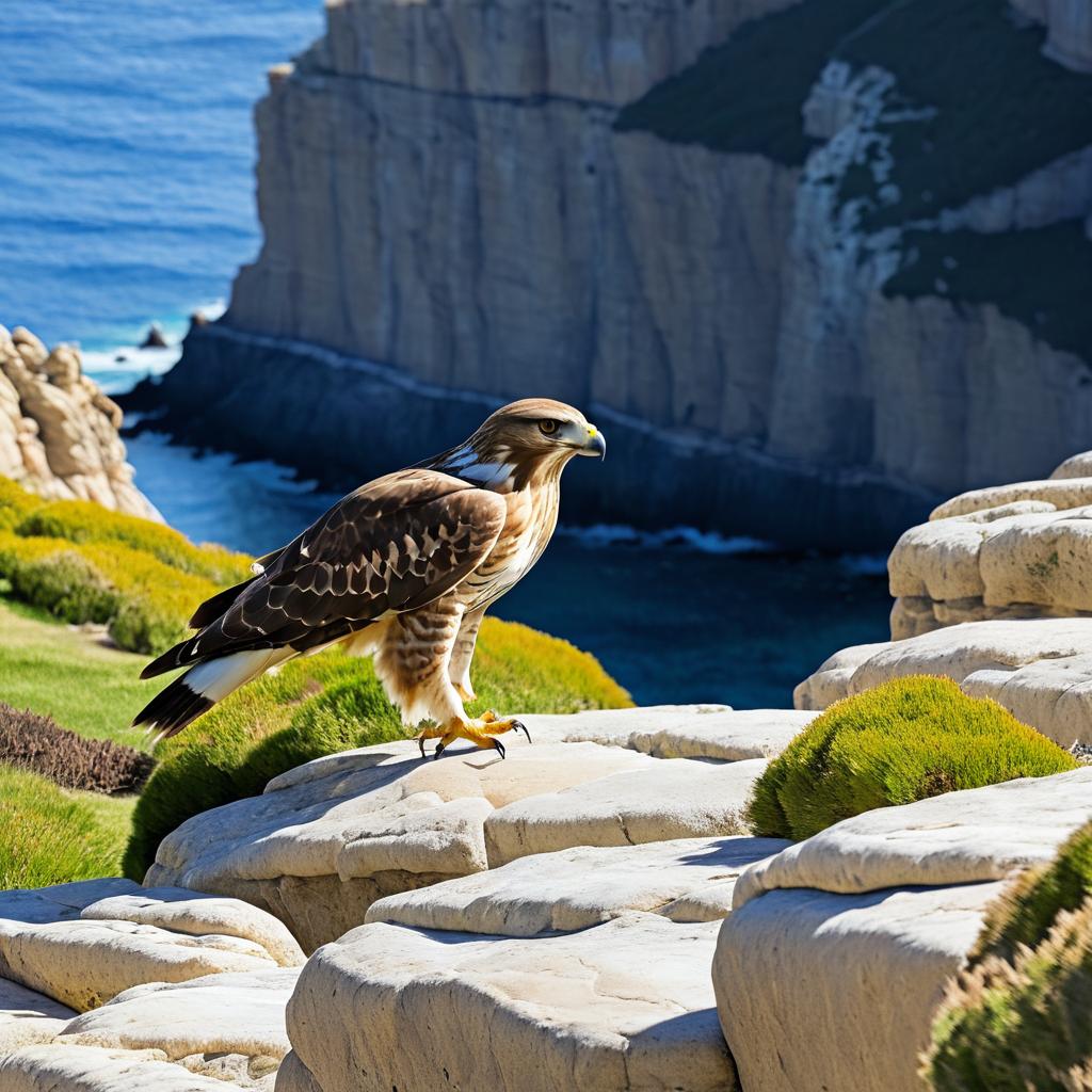 Majestic Hawk Stalking Prey at Noon