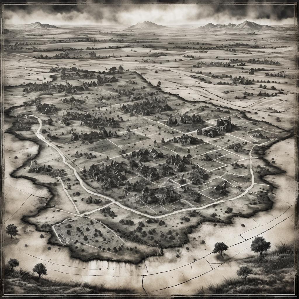 Medieval Campaign Map with Ghostly Elements