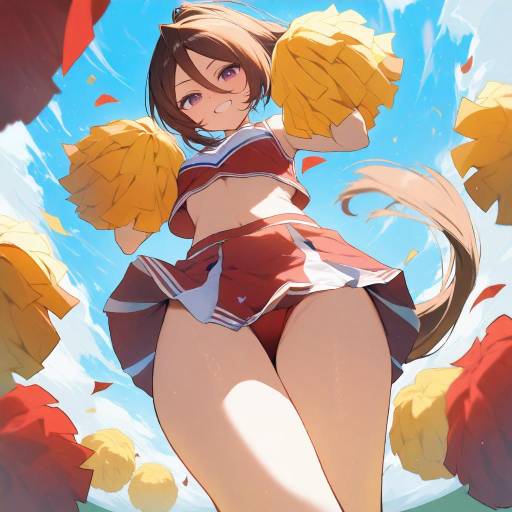 Dynamic Cheerleader Rukia in Action