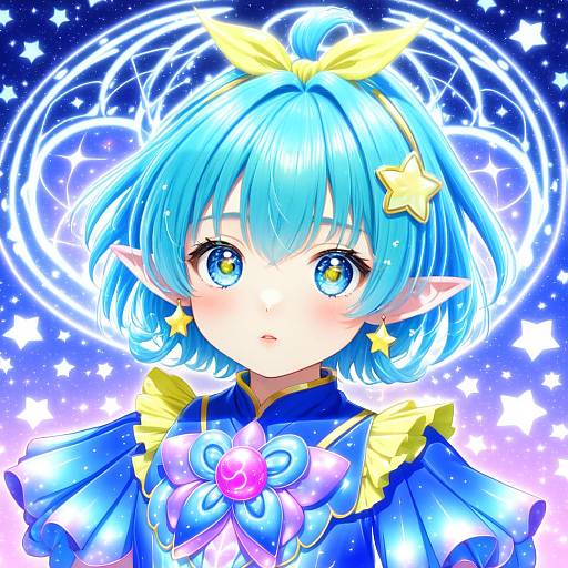 Illustration of Hagoromo lala, precure in the style of Shibori kasu