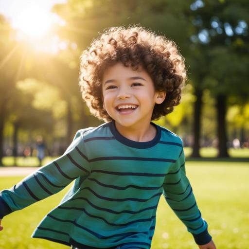Joyful Boy in a Sunny Park