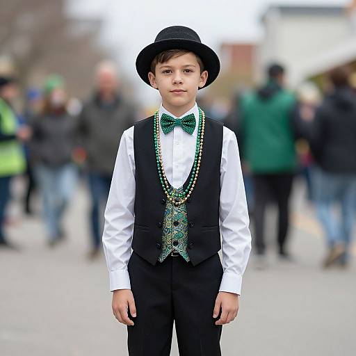 Male Mardi Gras Outfit Solo Portrait