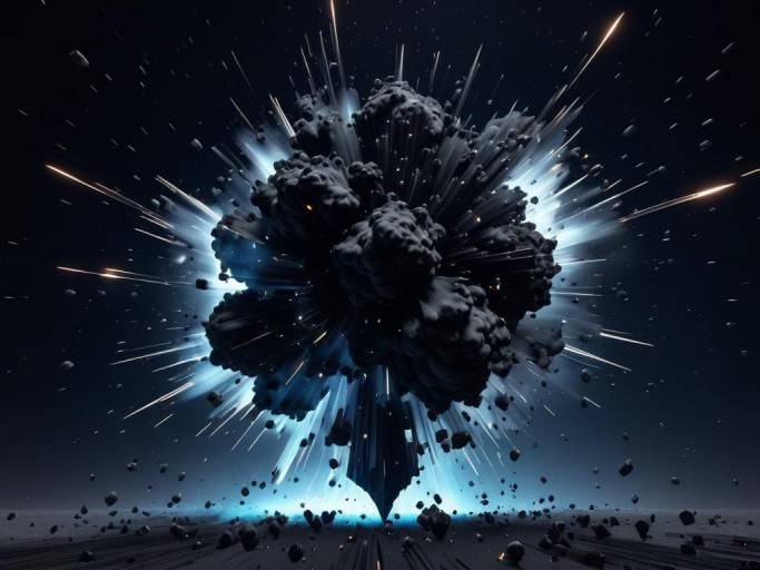 Abstract Exploding Rock Formation