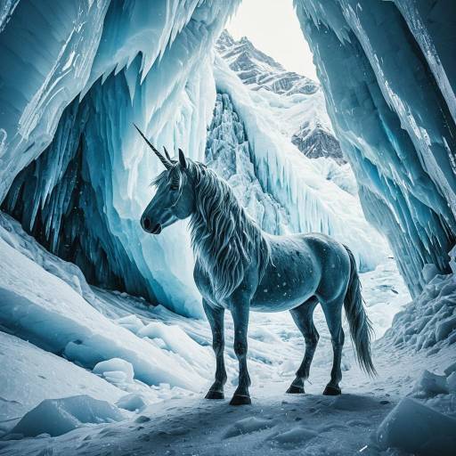 Glacial Unicorn in Crystal Ice Canyon Glacial Unicorn in Crystal Ice Canyon