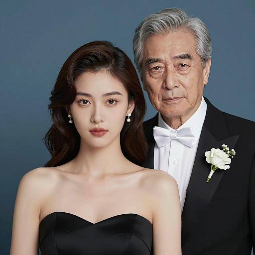 Elegant Vintage Portrait of Couple