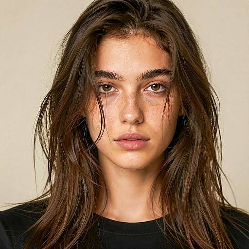 Portrait of a Young Woman with Freckles