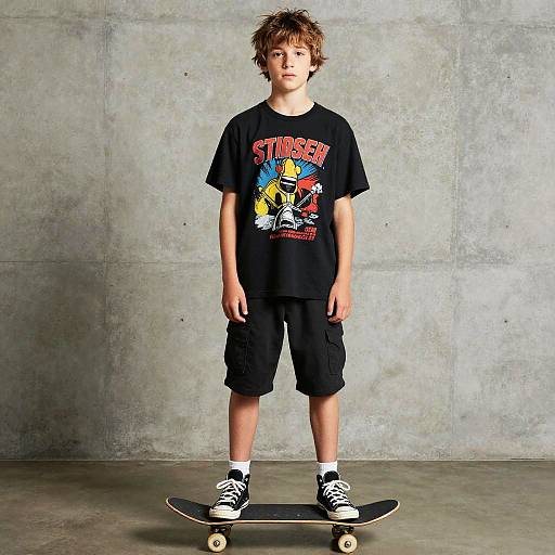 Youthful Skater Boy Urban Style