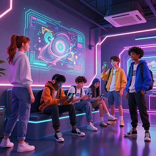 Futuristic Youth Hangout Concept Art