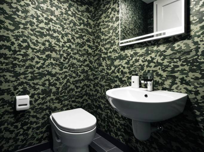 Digital Camouflage Bathroom Design Inspiration