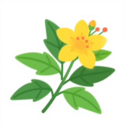 Vibrant Medicinal Herb Cartoon Illustration