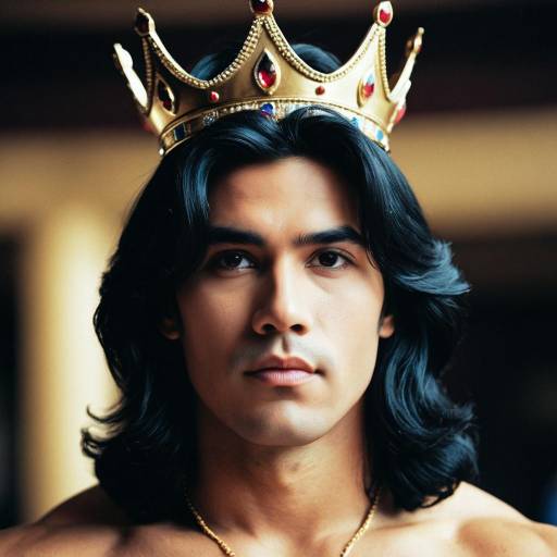 Young Man Wearing Royal Crown
