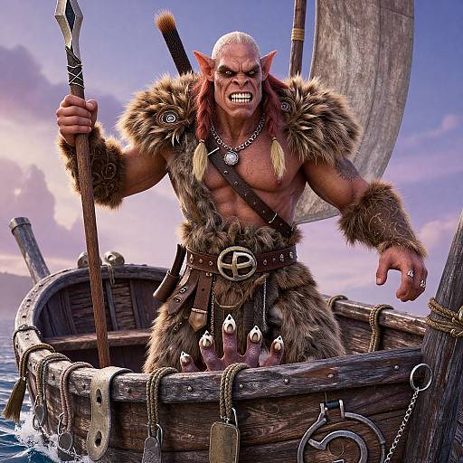 Half-Orc Barbarian Disney Princess