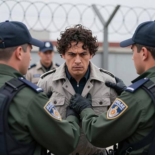 Intense Encounter with Police Restraint