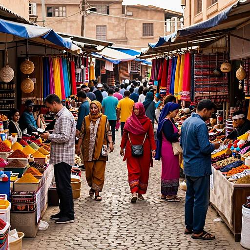 Lively Janda Traditional Market Scene