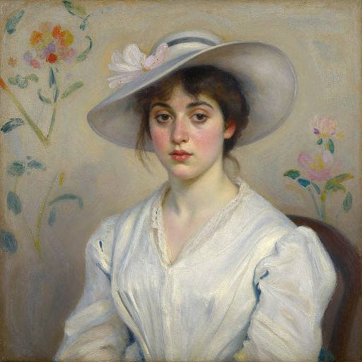 Serene Spanish Impressionist Woman Portrait