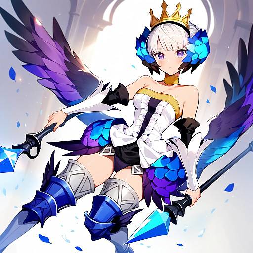 Illustration of Gwendolyn (odin sphere), odin sphere in the style of Hatoyama itsuru