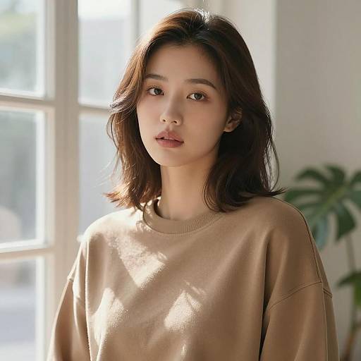 Photorealistic Portrait of Young Asian Woman