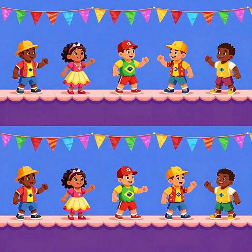 Festive Trinidad Carnival 2D Sprites