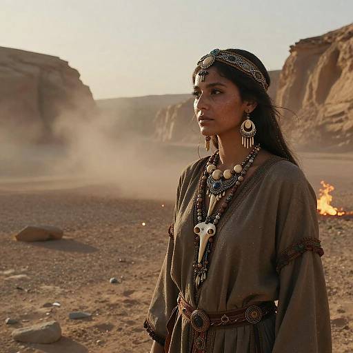 Desert Nomad Queen: A Cinematic Portrait