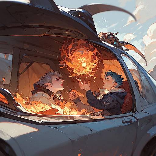 Iridescent Sci-Fi Advanced Car Design