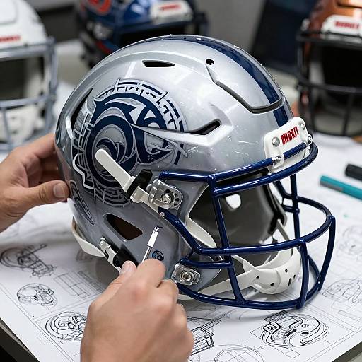 Futuristic Custom Football Helmet Design