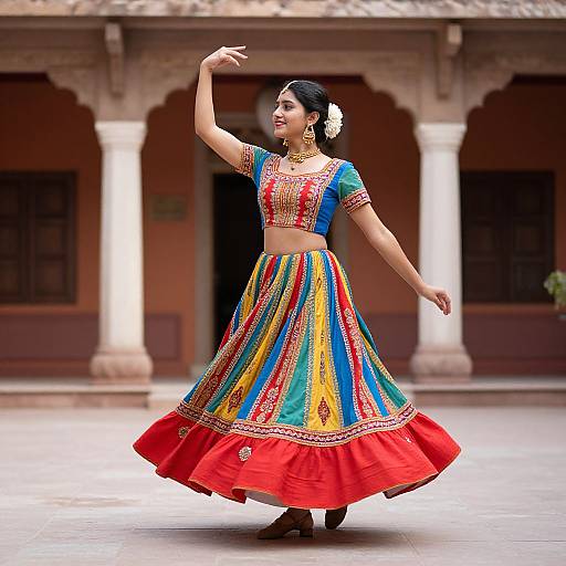 Colorful Kalbelia Dance Dress
