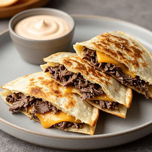 Reuben Quesadillas with Dipping Sauce