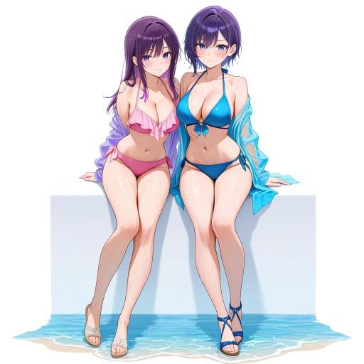 Radiant Girls in Stylish Swimwear Radiant Girls in Stylish Swimwear