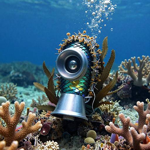 Underwater Siren with Coral Reef