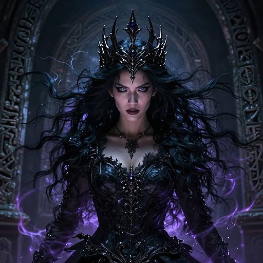 Dark Fantasy Maiden with Raven Hair