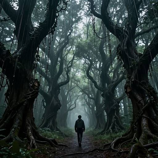 Surreal Inverted Forest Walk