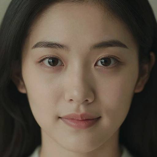 Realistic Close-Up Portrait with Warm Tones