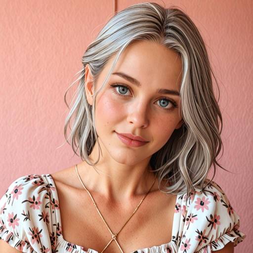 Elegant Senior Woman with Silver Hair