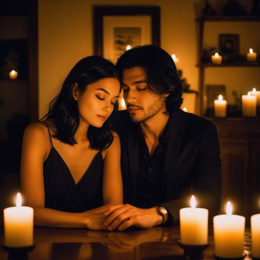 Candlelit Romance: A Serene Couple Candlelit Romance: A Serene Couple