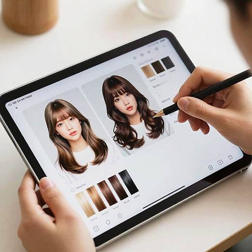 AI Hair Color Change Interface