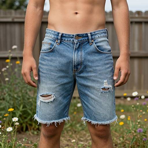 Sunlit Casual Denim Style