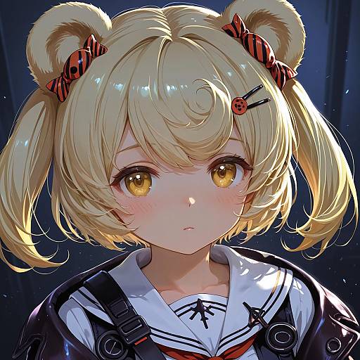 Illustration of Gummy (arknights), arknights in the style of Inoue sora