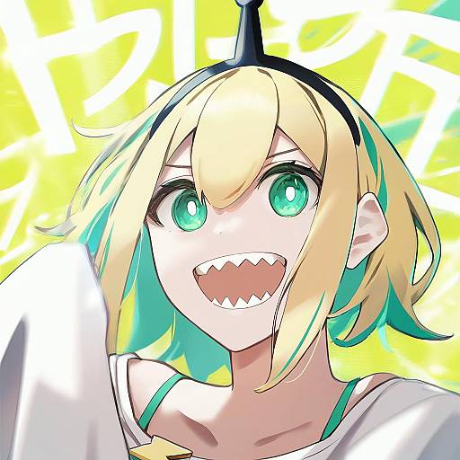 Illustration of Amano pikamee, voms in the style of Tsurukame